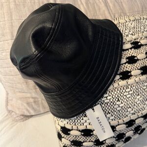 Aritzia Babaton Faux Leather Bucket Hat